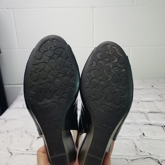 Coach Cassidy patent leather wedge slingback - Picture 6 of 13